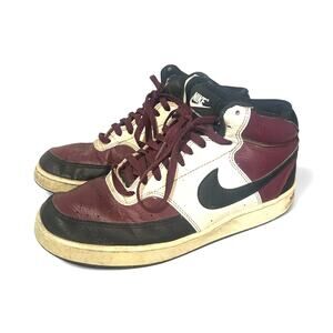 Nike Court Vision Next Nature Mid Dark Beetroot Men's Size 8.5 Leather Used